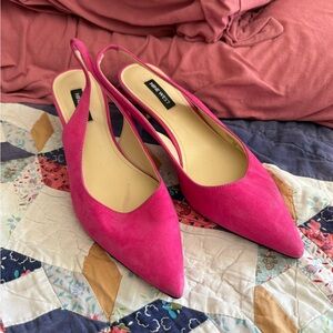 Nine West Fuchsia Slingback Heels